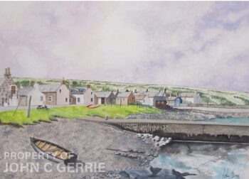 Harbour Street Crail Sandend Village with Alison
