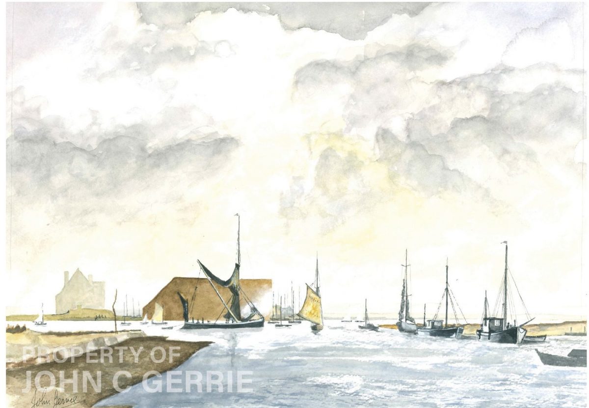 Estuary at Faversham Safe Mooring For Sailing Ships (Original) Estuary at Faversham