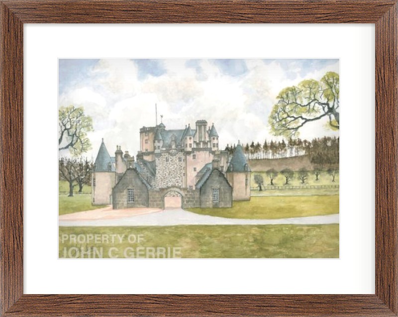 Castle Fraser Main Original Entrance Framed Picture Castle Fraser Main Original Entrance