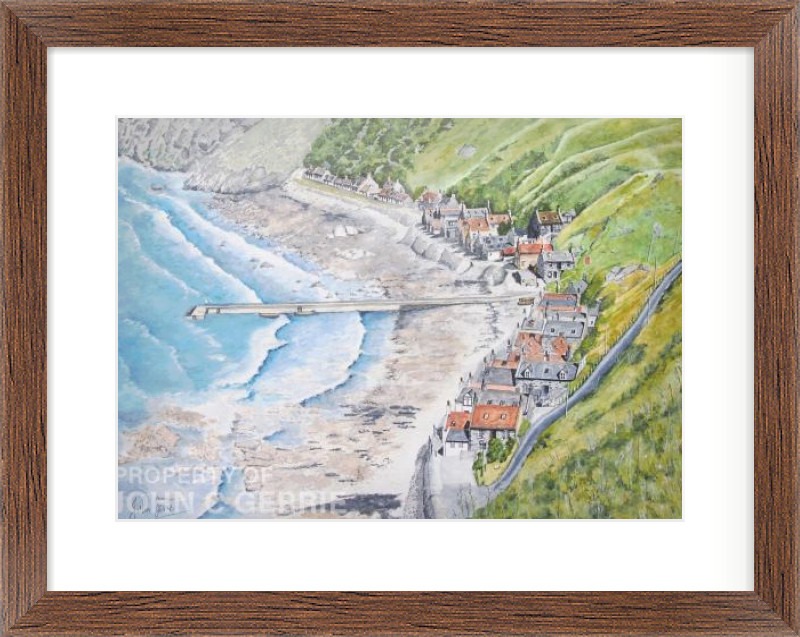 Crovie Village on Banff Coast Framed Picture Crovie Village