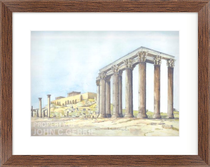 Temple of Zeus Athens Framed Picture Temple of Zeus