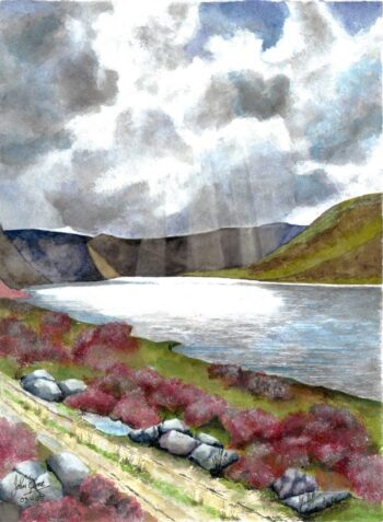 Top Rated Paintings Image of my painting of Loch Muick in Summer