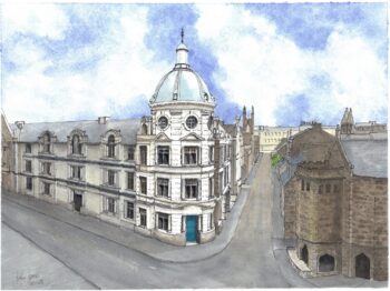 Leith Hall Painting of the Academy, Schoolhill, Aberdeen