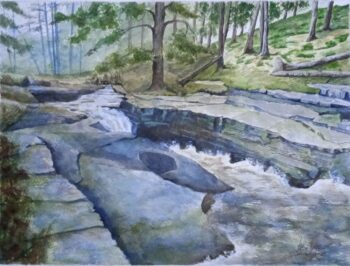 Potarch Bridge – Capturing Tranquillity in Paint The Quoich viewed from a different angle